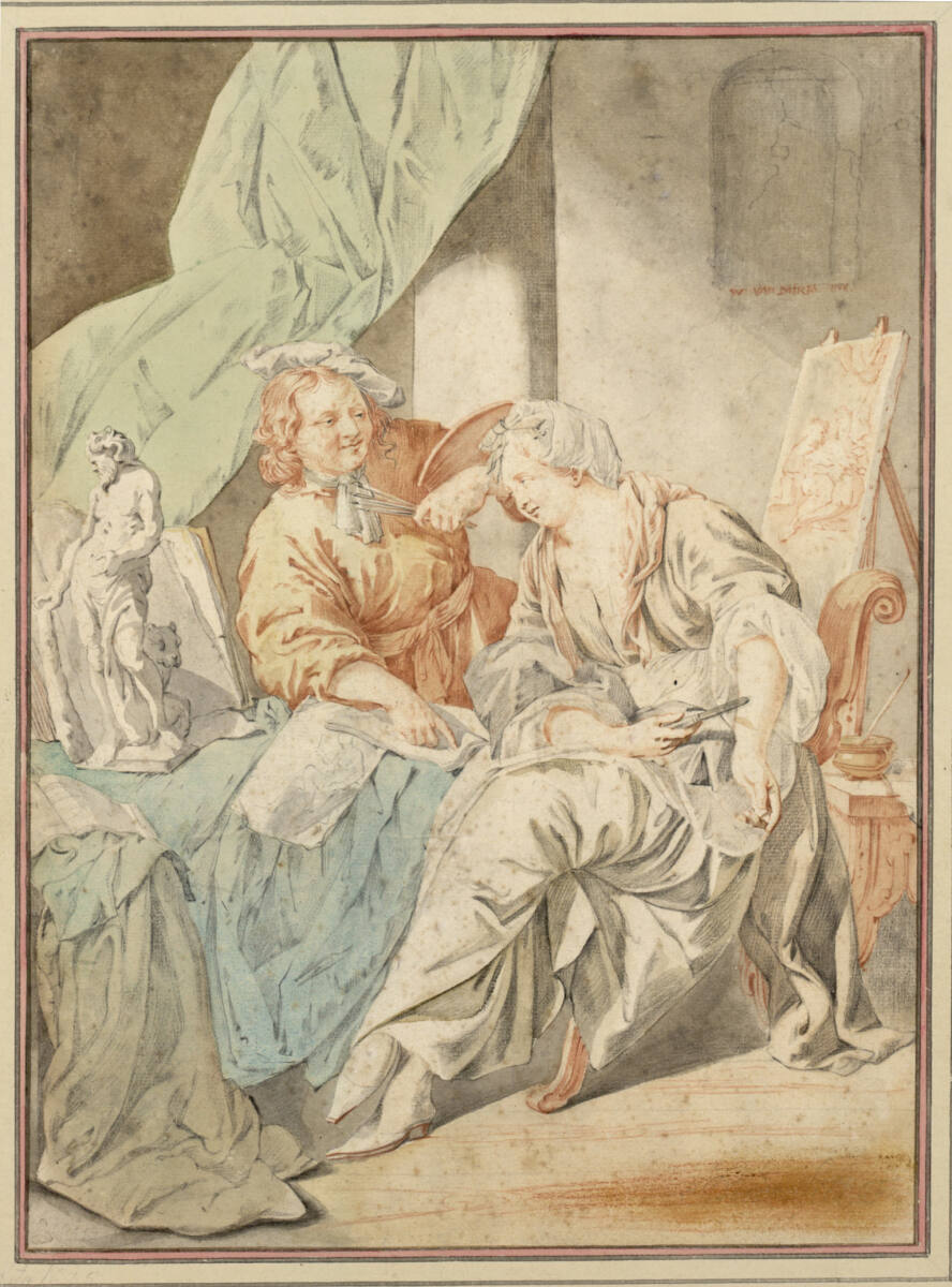 Ein Maler und seine Schülerin (sein Modell?), Willem van Mieris