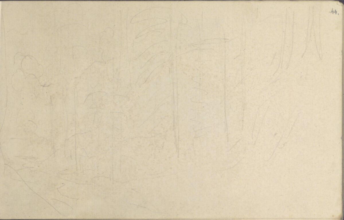 Friedrich Gauermann, Waldstudie, Inv. Nr.: 25672/44r