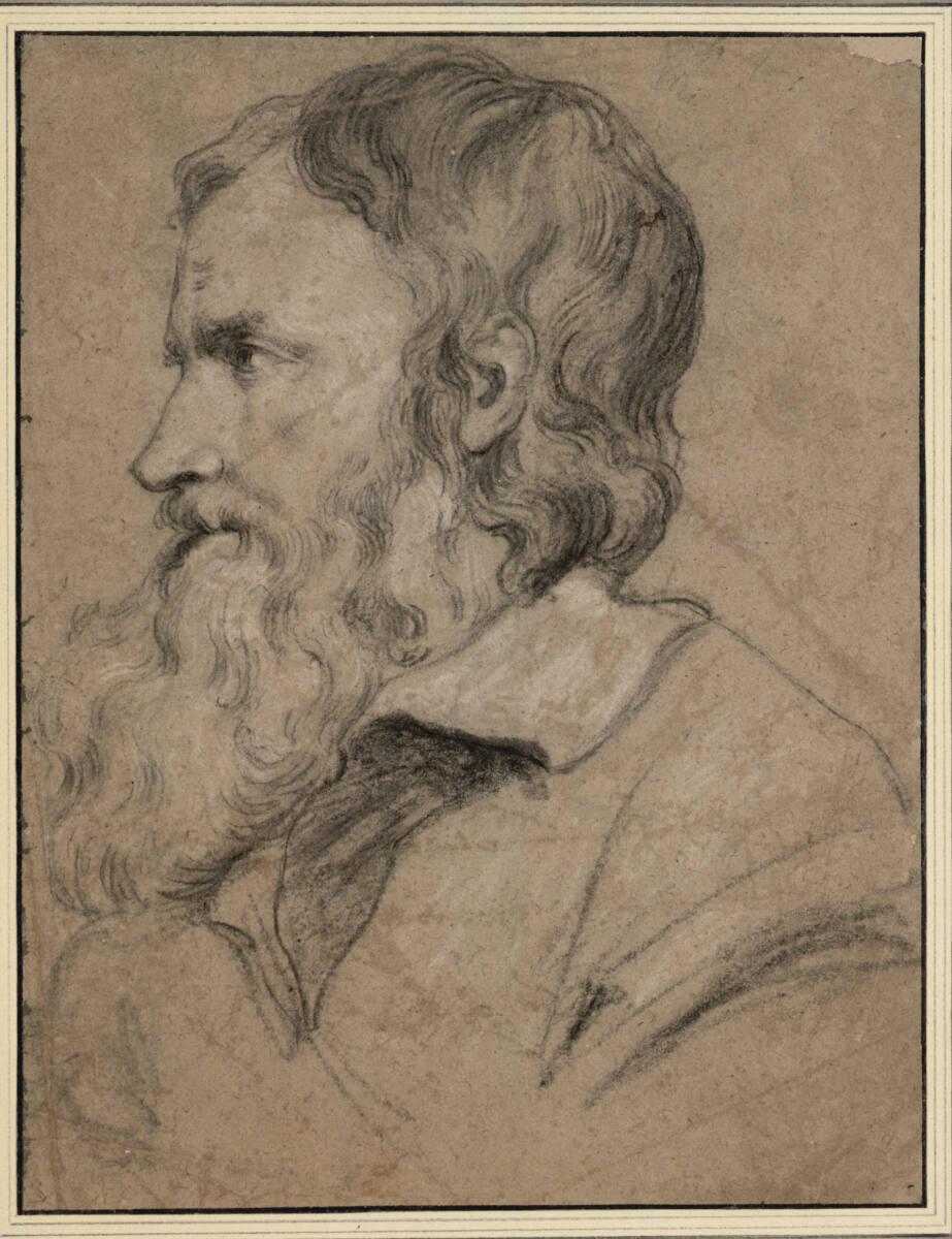Pieter Schoumakers, Brustbild eines bärtigen Mannes, im Profil nach links, Inv. Nr.: 10317