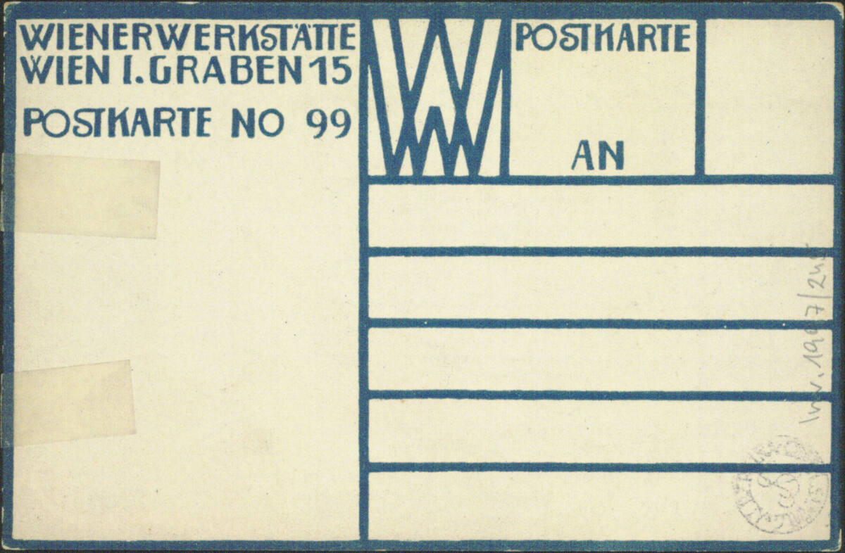 Postkarte Nr. 99 der Wiener Werkstätte: Mutterglück, Rudolf Kalvach