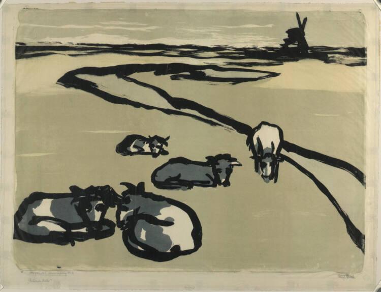 Emil Nolde, Ruhende Kühe, Inv. Nr.: DG1948/13