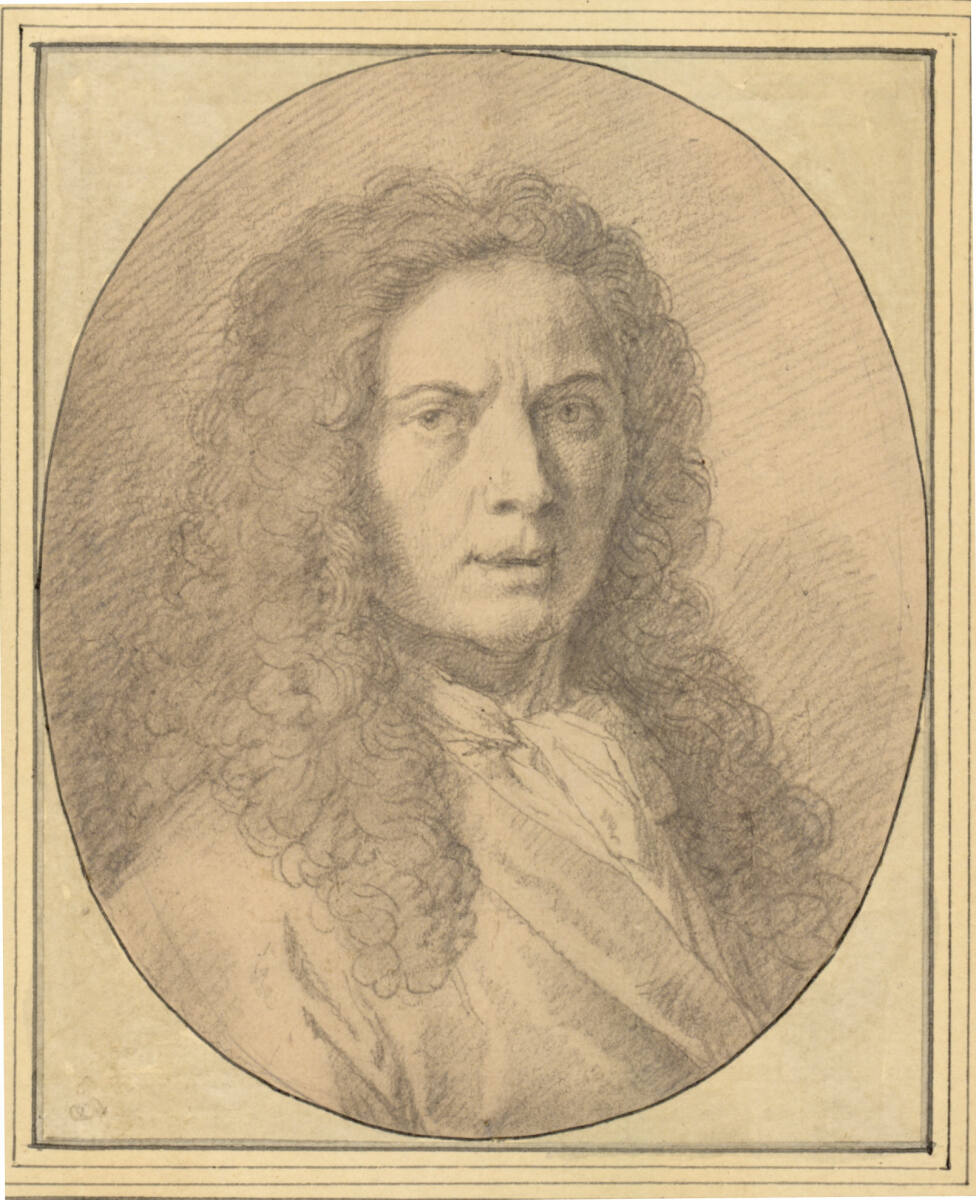 Porträt eines Mannes mit Perücke (Brustbild im Oval), Jan Verkolje