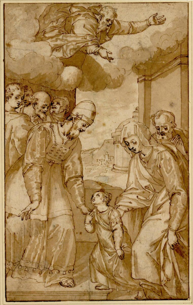 Giuseppe Valerianooder, Scipione Pulzone gen. il Gaetano, Tempelgang Mariä, Inv. Nr.: 672