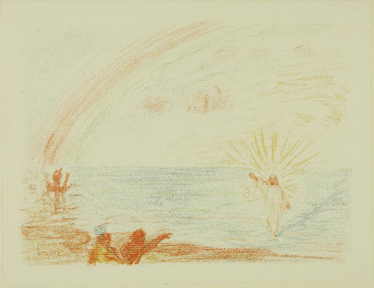 James Ensor, Scènes de la vie du Christ; Le Christ marchant sur la mer, Inv. Nr.: DG1989/369/15