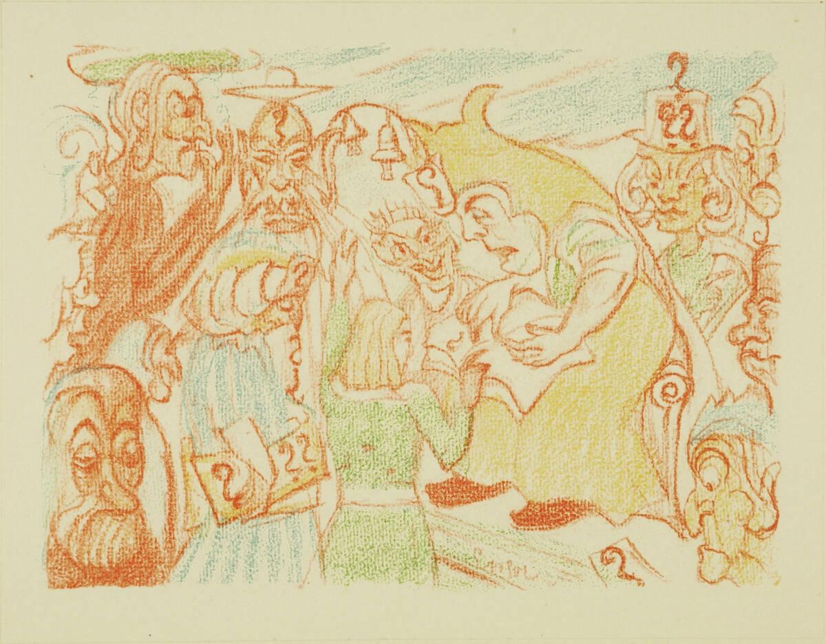 James Ensor, Scènes de la vie du Christ; Le Christ et les docteurs, Inv. Nr.: DG1989/369/9