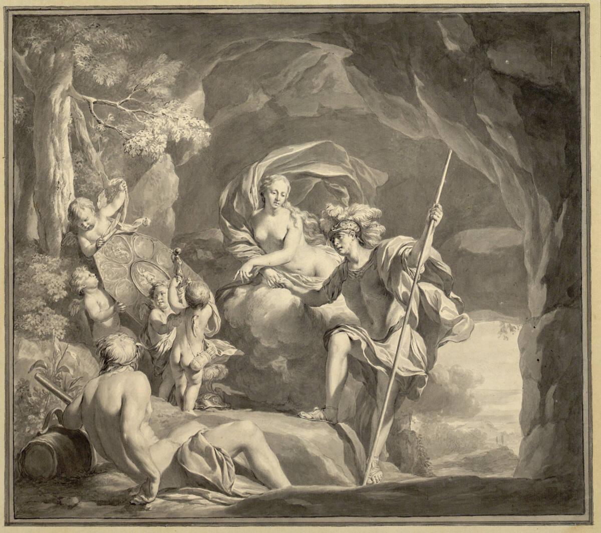 Nicolaas Verkolje, Aeneas empfängt von Venus seine Waffen, Inv. Nr.: 10517