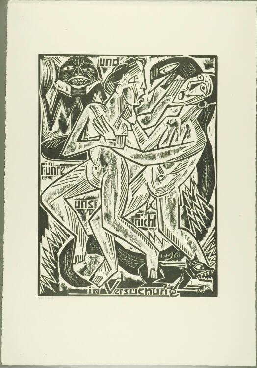 Max Pechstein, Das Vater Unser VIII - Und führe uns nicht in Versuchung, Inv. Nr.: DG2005/10849…