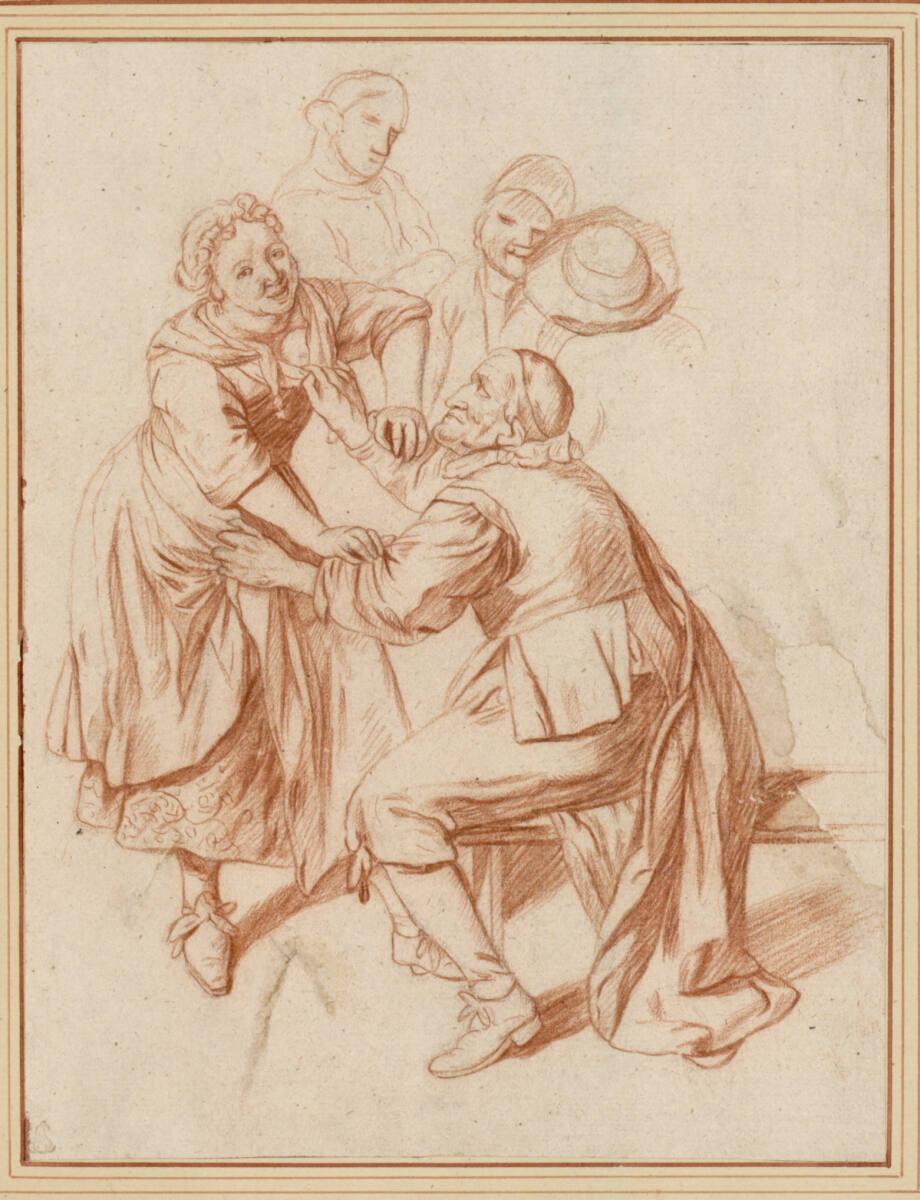 Jan Josef  Horemans, Alter Lüstling und junge Frau, Inv. Nr.: 10570