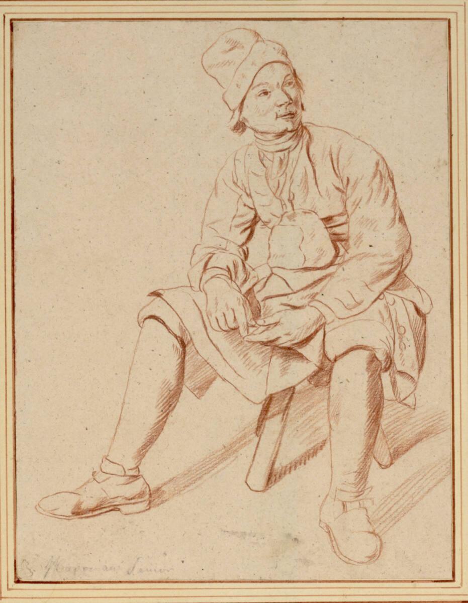 Jan Josef  Horemans, Ein Schuster, auf einem Schemel sitzend, Inv. Nr.: 10574