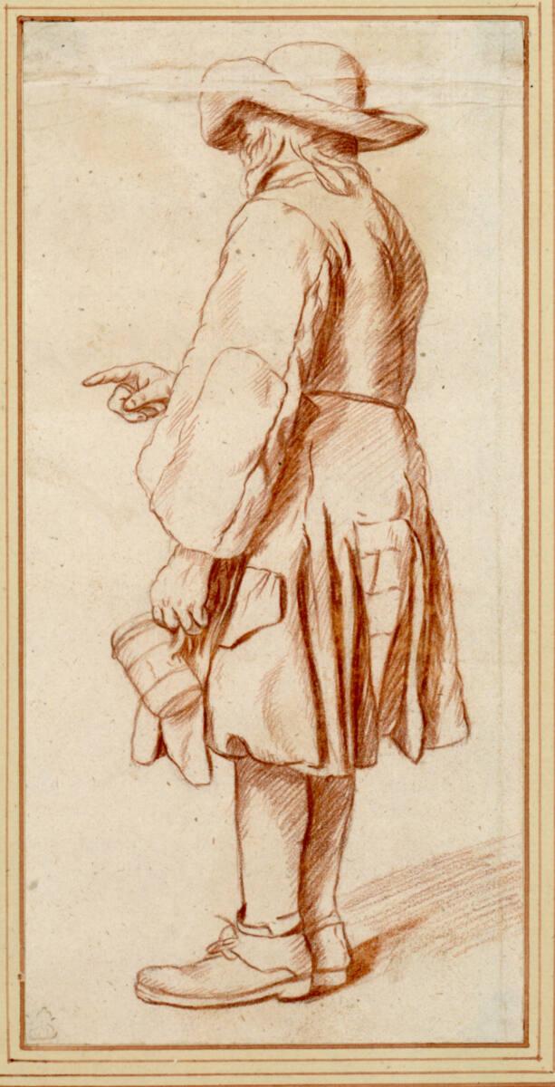 Jan Josef  Horemans, Stehender Bauer mit Bierbecher, in halber Rückenansicht, Inv. Nr.: 10582