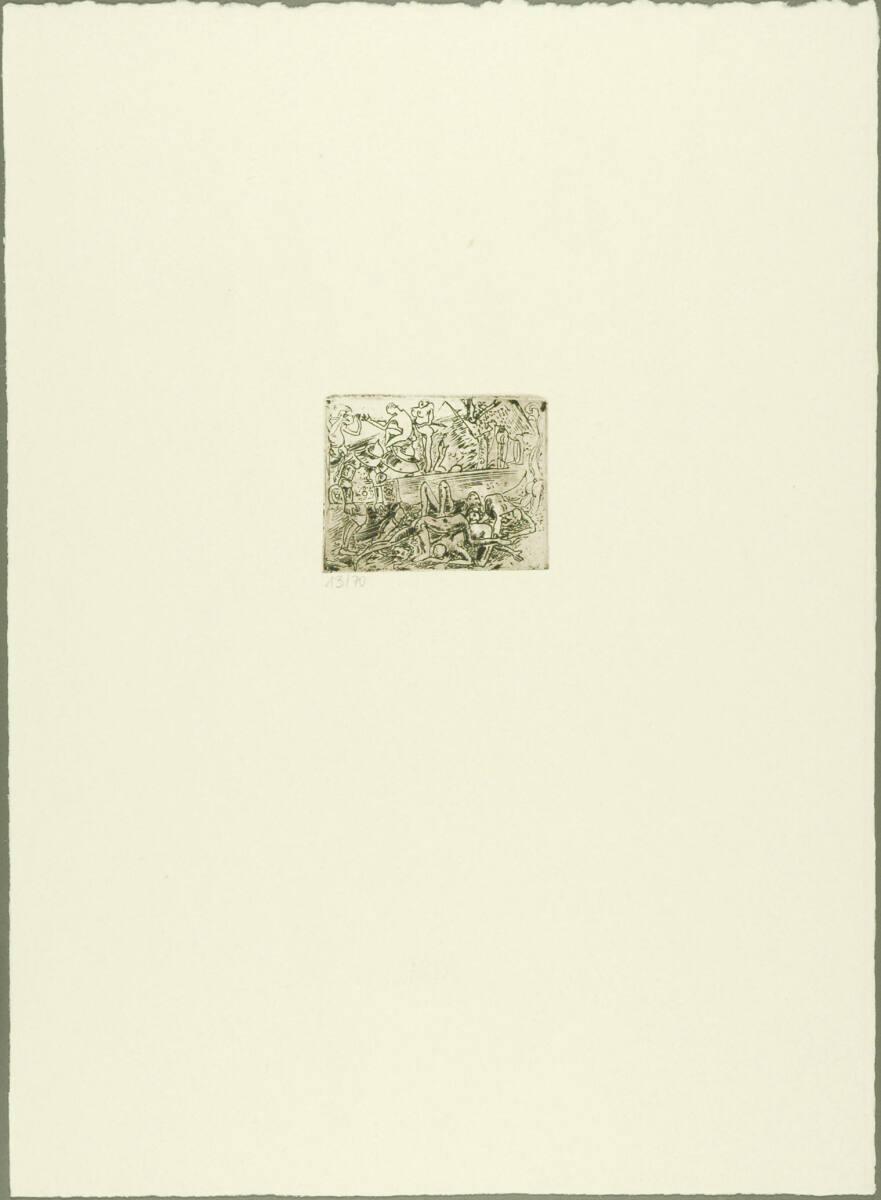 Fritz von Herzmanovsky-Orlando, Grabesszene, Inv. Nr.: DG1986/63/7