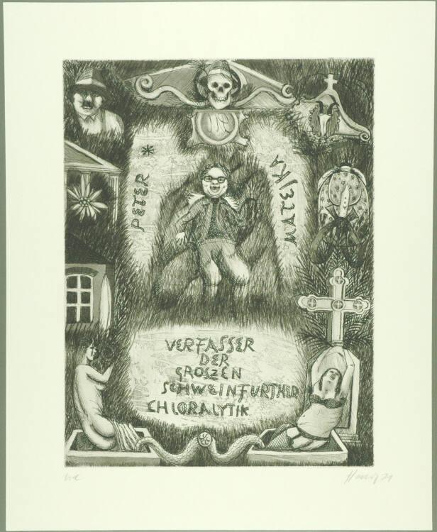 Wolfgang Herzig, Porträt des Dichters Peter Matejka, Inv. Nr.: DG2005/10837/25