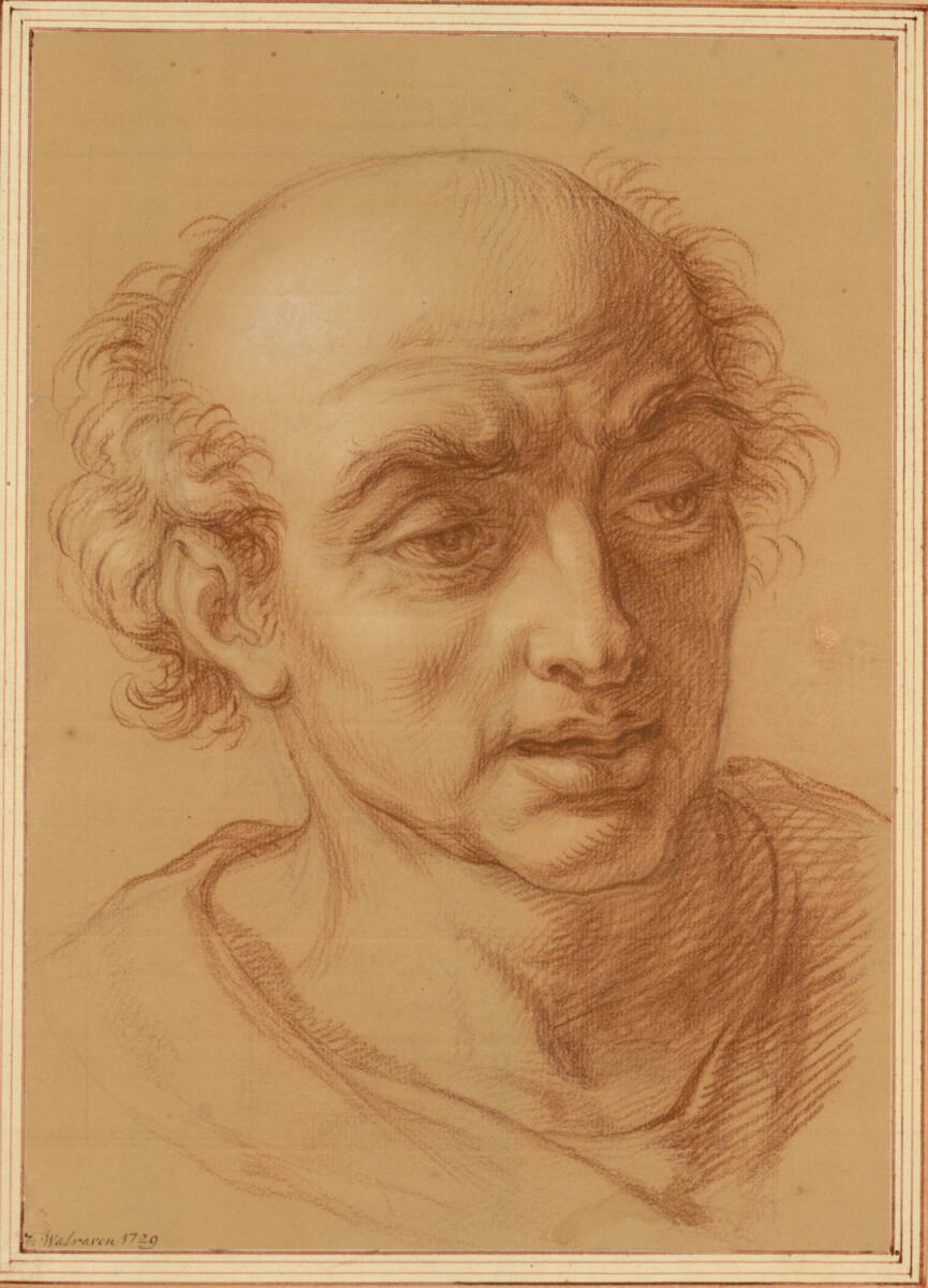Kopf eines Mannes mit Glatze, IsaacWalraven, 1729