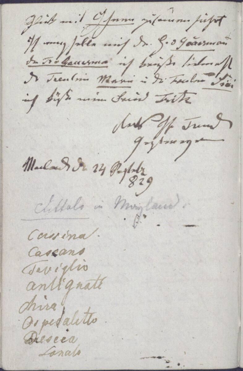 Carl Gauermann, Briefentwurf; Notizen, Inv. Nr.: 25669/3v