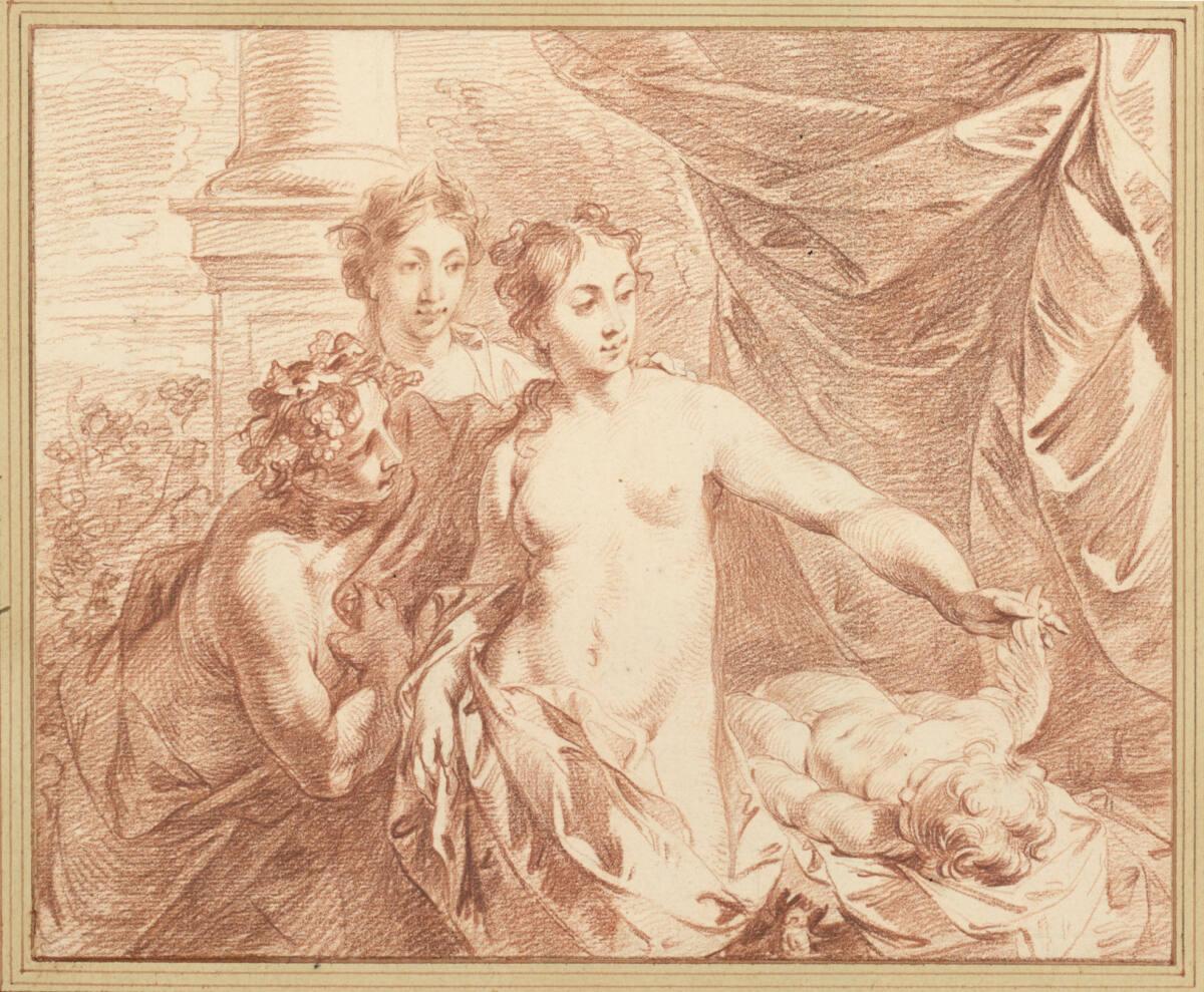 Jacob de Wit, Drei junge Frauen und schlafender Cupido, Inv. Nr.: 10643