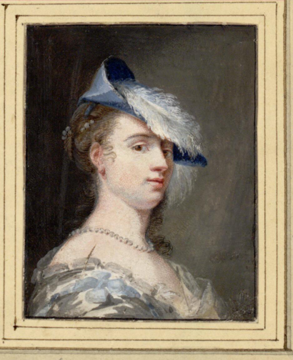 Bildnis einer Dame mit blauem Federhütchen, Inv. Nr.: 10720