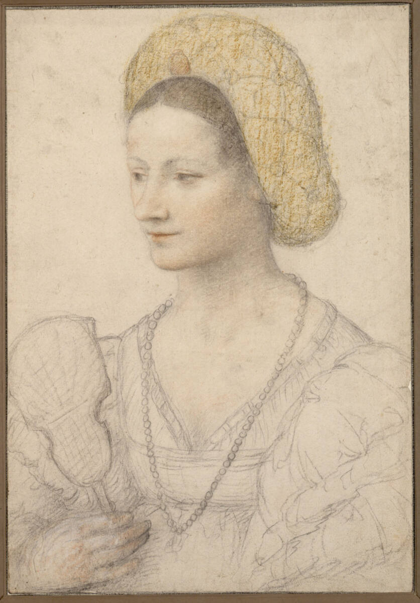 Bildnis einer jungen Dame mit Fächer, Bernardino Luini
