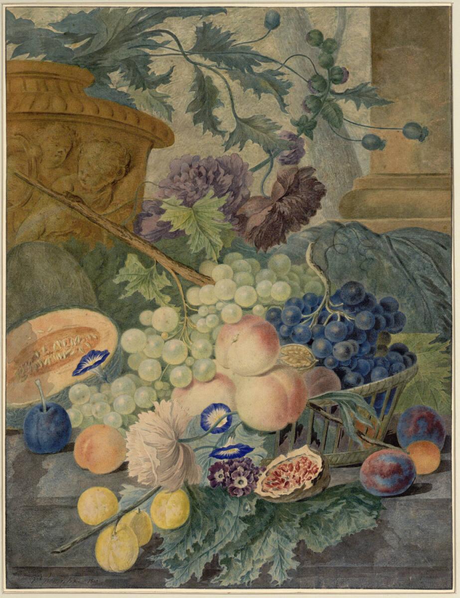 Wybrand Hendriks, Früchtestillleben mit halbem Granatapfel, Inv. Nr.: 10883
