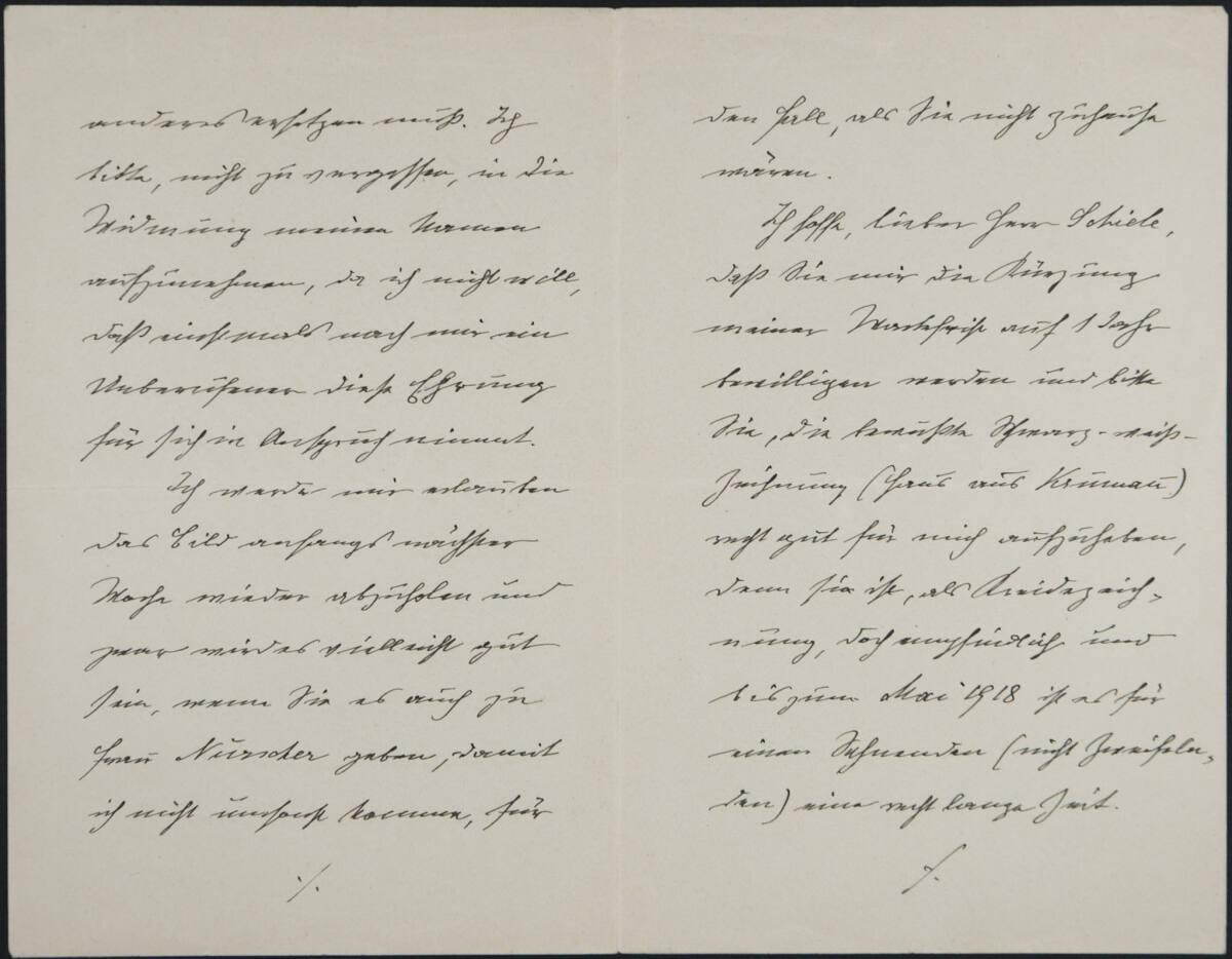 Brief von Heinrich Benesch an Egon Schiele vom 3. August 1917, Inv. Nr.: ESA9b/verso