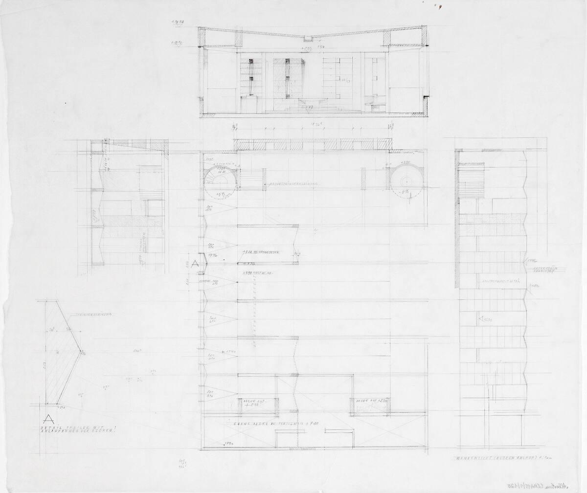 Augsburg-Hochzoll-Süd, Pfarrkirche Zwölf Apostel; Grundriss Hauptgeschoß mit Deckenuntersicht; …