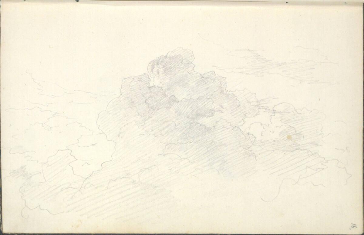 Friedrich Gauermann, Wolkenstudie, Inv. Nr.: 25671/16