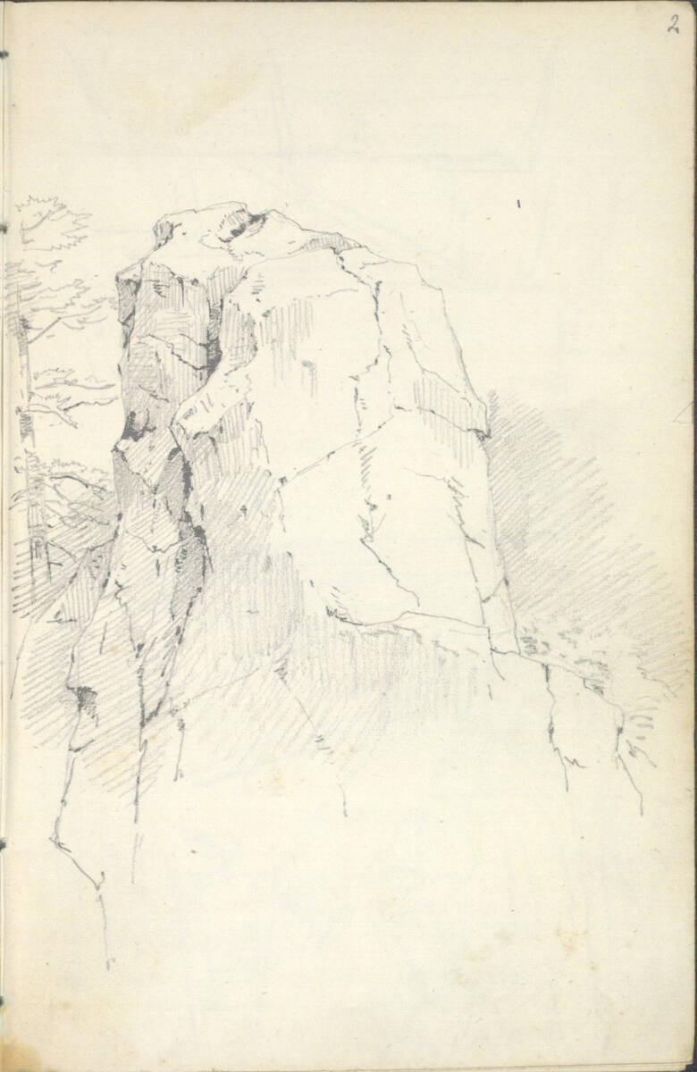 Friedrich Gauermann, Felsenstudie, Inv. Nr.: 25671/2