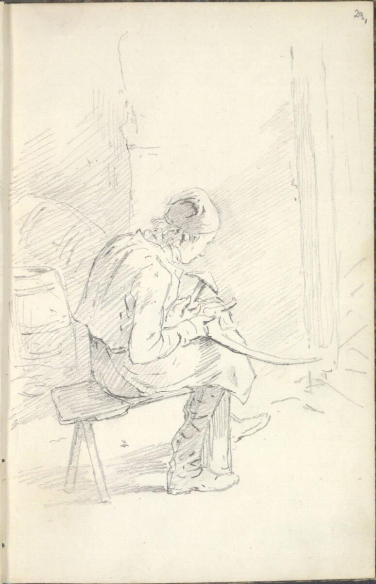 Friedrich Gauermann, Schmied bei der Arbeit, Inv. Nr.: 25671/29