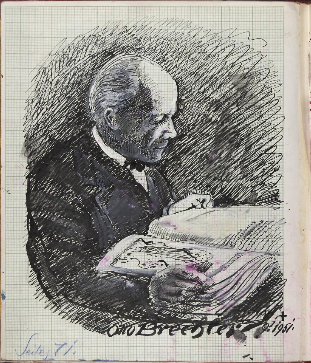 Oskar Laske, "Otto Brechler, 9.7.1951", Inv. Nr.: 35007/12/70