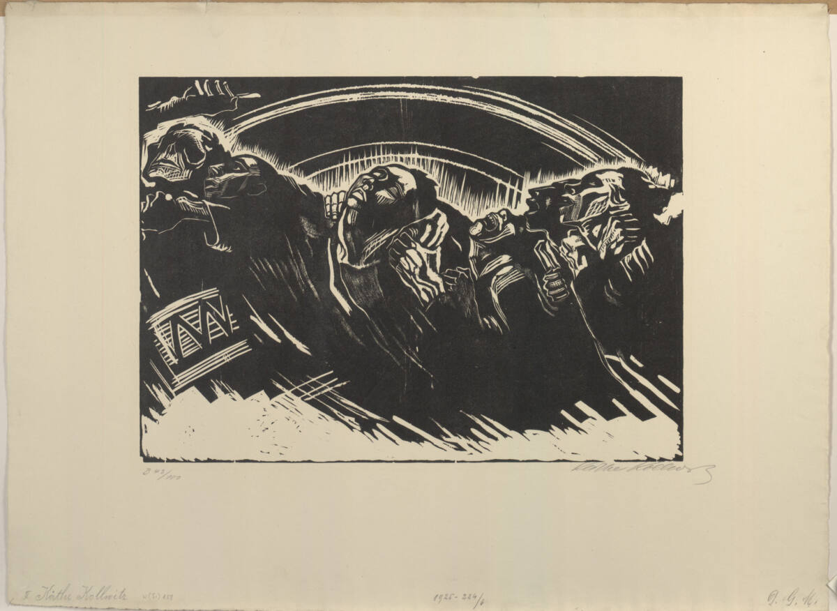 Die Freiwilligen (Krieg, Blatt 2), Käthe Kollwitz, 1921–1922