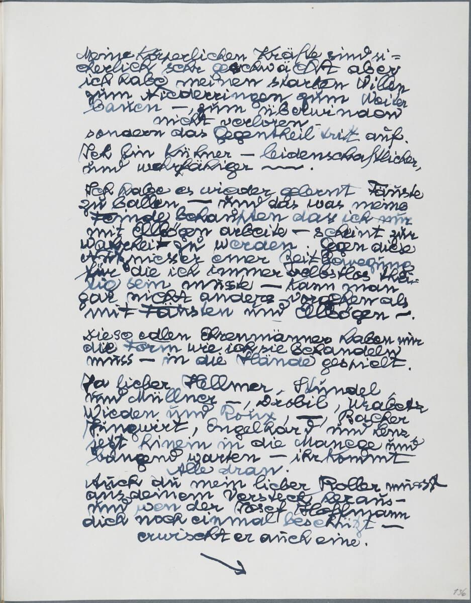 Anton Hanak, Tagebucheintrag, Inv. Nr.: 36080/6/136