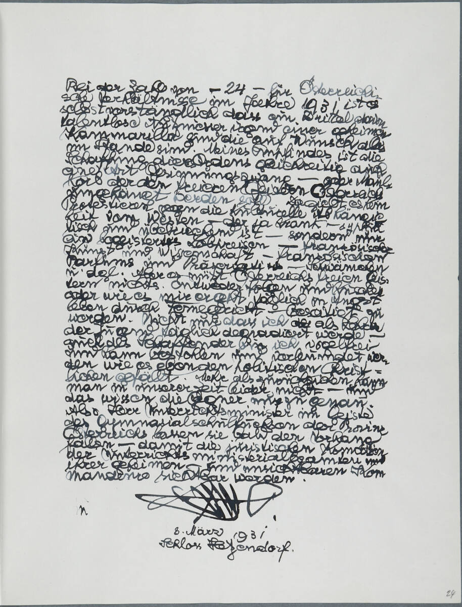 Tagebucheintrag, Anton Hanak