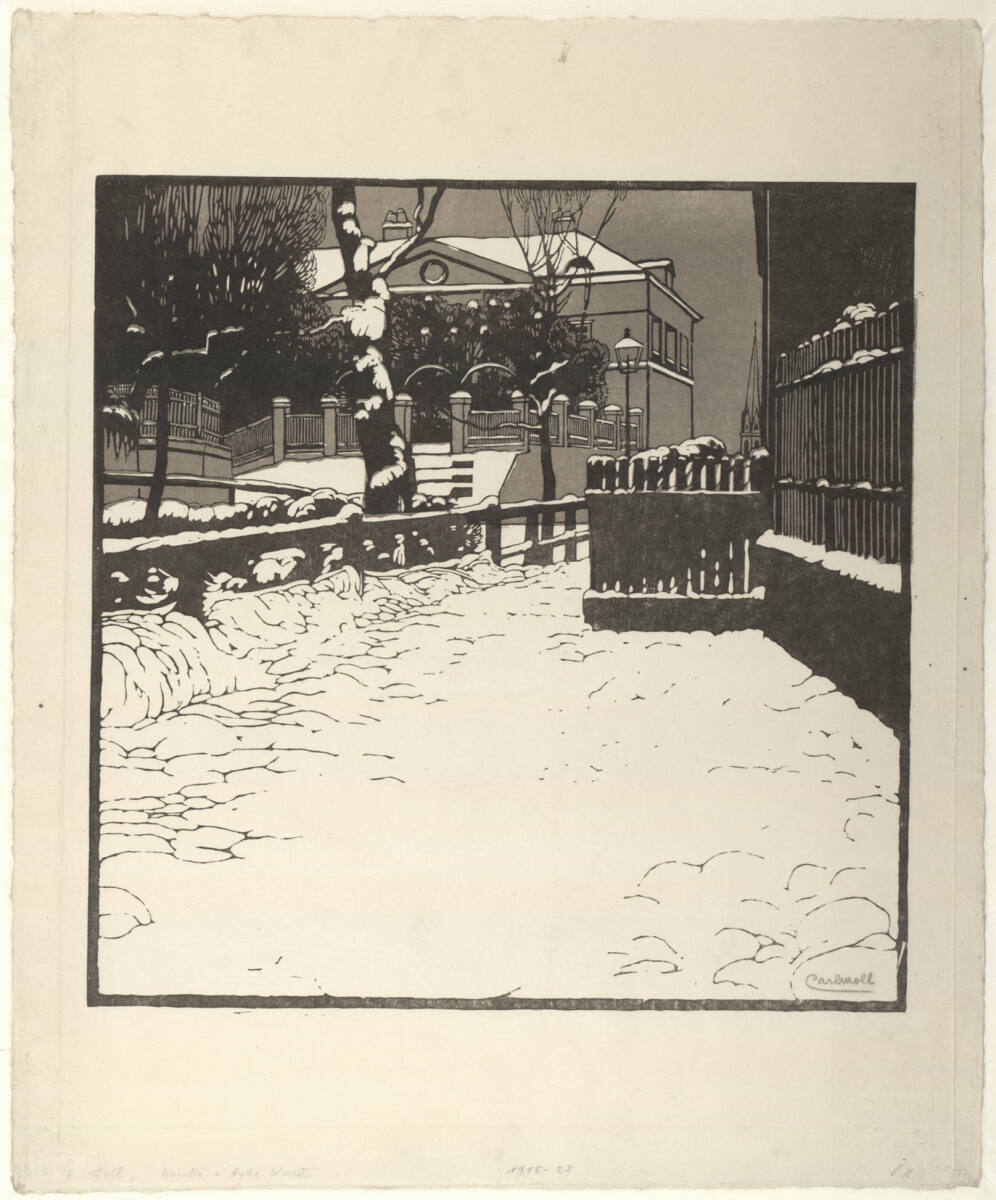 Verschneite Villa in Döbling, Carl Moll, 1903