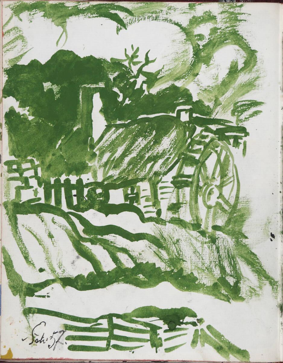 Oskar Laske, Landschaft mit Mühle, Inv. Nr.: 35007/11/57