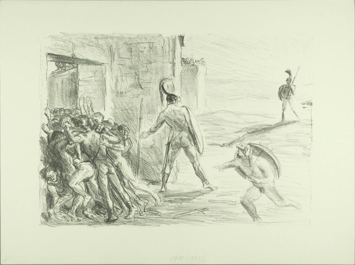 Achill; Flucht der Troer in die Stadt, München A.Langen, 1907