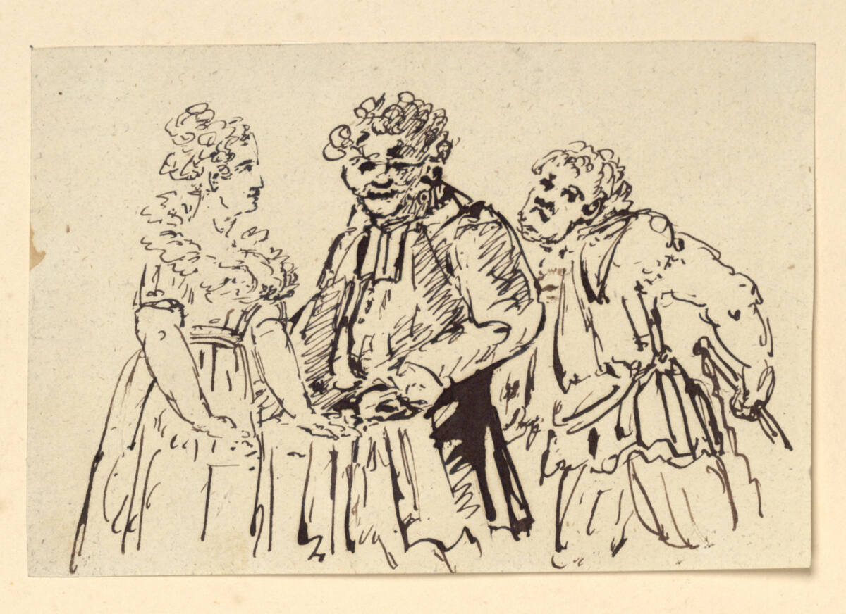 Eine Dame und zwei burleske Männer, LEFEVRE