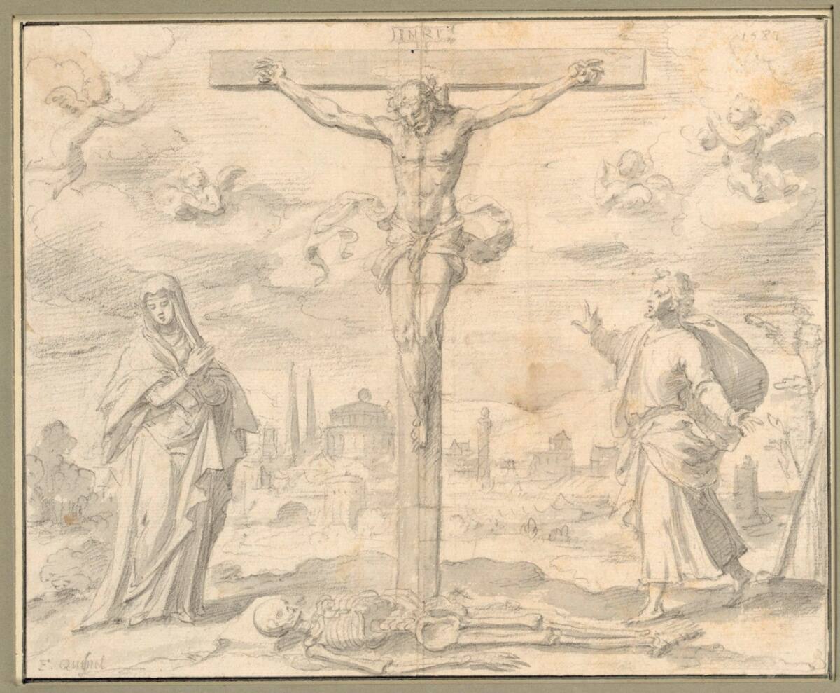 Der Gekreuzigte zwischen Maria und Johannes, François Quesnel