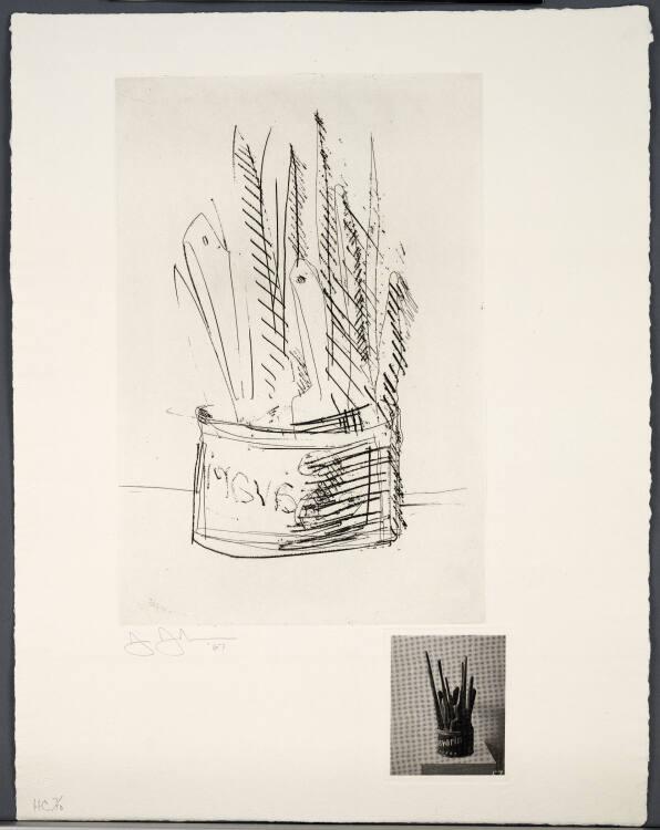 Jasper Johns , Aus der Mappe "1st-etchings-1st-Folio": Paintbrushes, Inv. Nr.: DG1983DL1/4