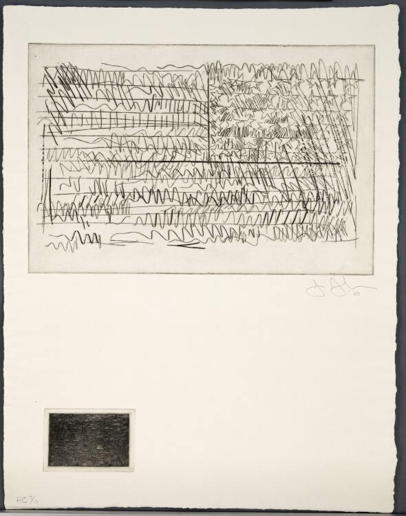 Jasper Johns , Aus der Mappe "1st-etchings-1st-Folio": Flag, Inv. Nr.: DG1983DL1/5
