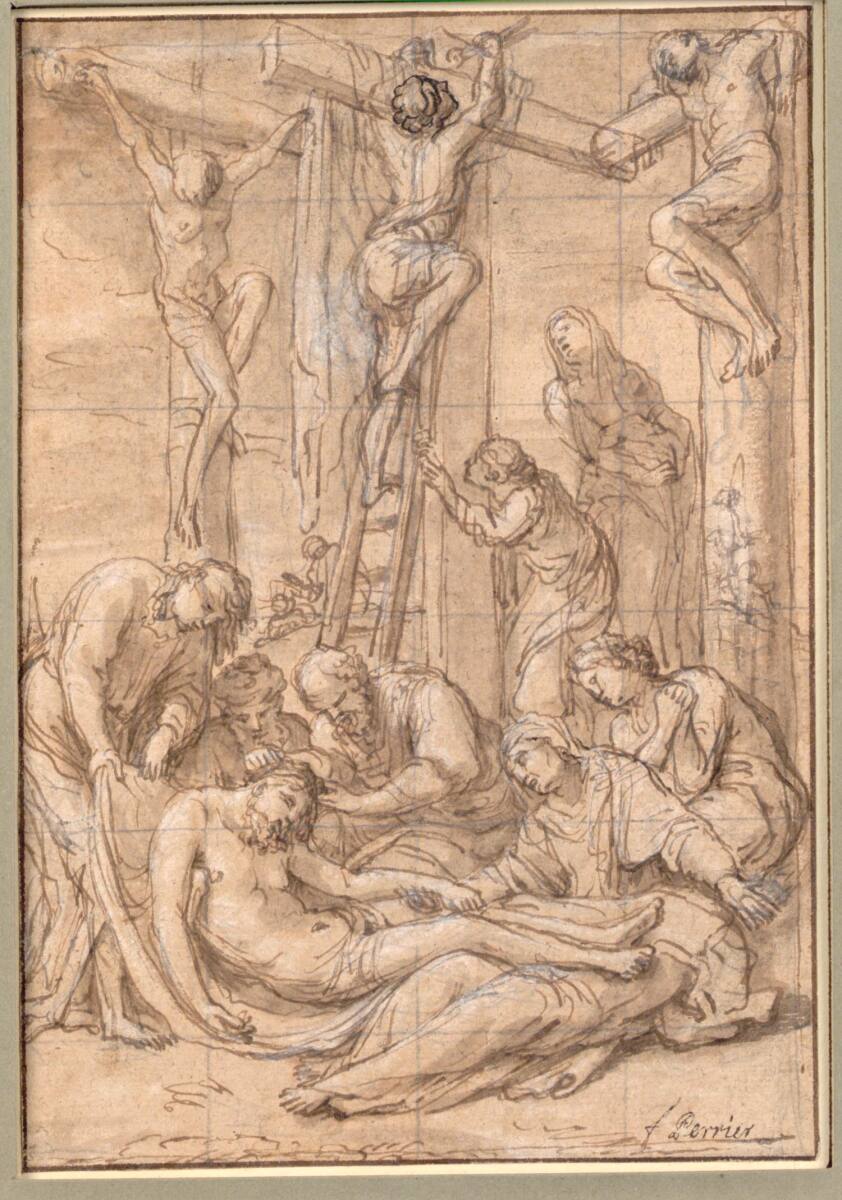 Die Beweinung Christi am Fuße des Kreuzes von Golgatha, François Perrier