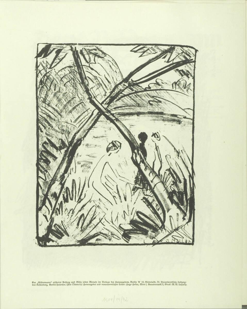 Otto Mueller, Landschaft mit Badenden, Inv. Nr.: DG1917/79/42