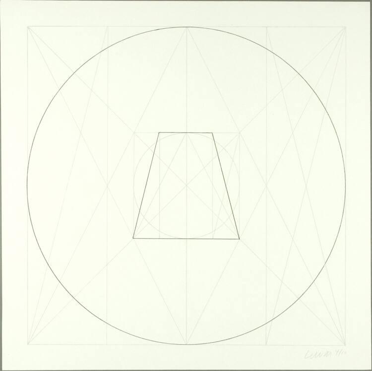 Sol Lewitt, Geometric Figures; Komposition 5, Inv. Nr.: DG1988/8/5
