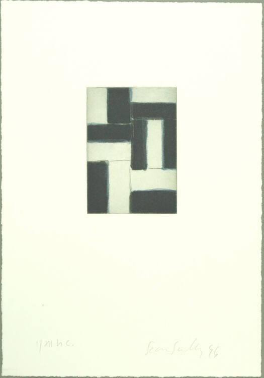 Sean Scully, Fünf Radierungen für H. G. Gadamer; Komposition V, Inv. Nr.: DG2002/82/5
