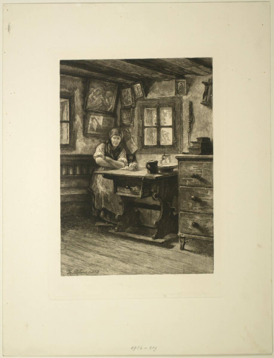 Theodor Alphons, Bäuerin im Herrgottswinkel, Inv. Nr.: DG1906/209