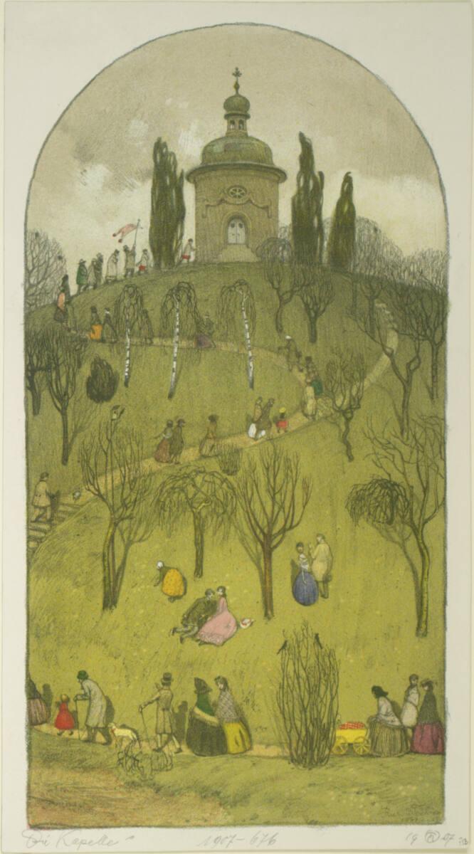 Richard Teschner, Die Kapelle, Inv. Nr.: DG1907/676