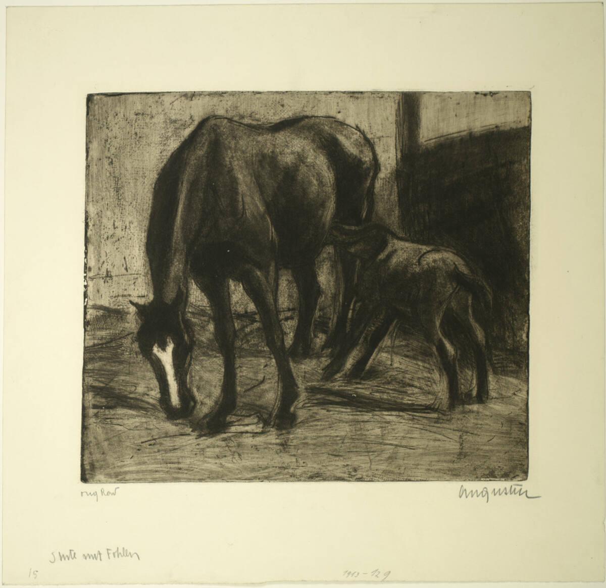 Mariska Augustin, Stute mit Fohlen, Inv. Nr.: DG1913/129