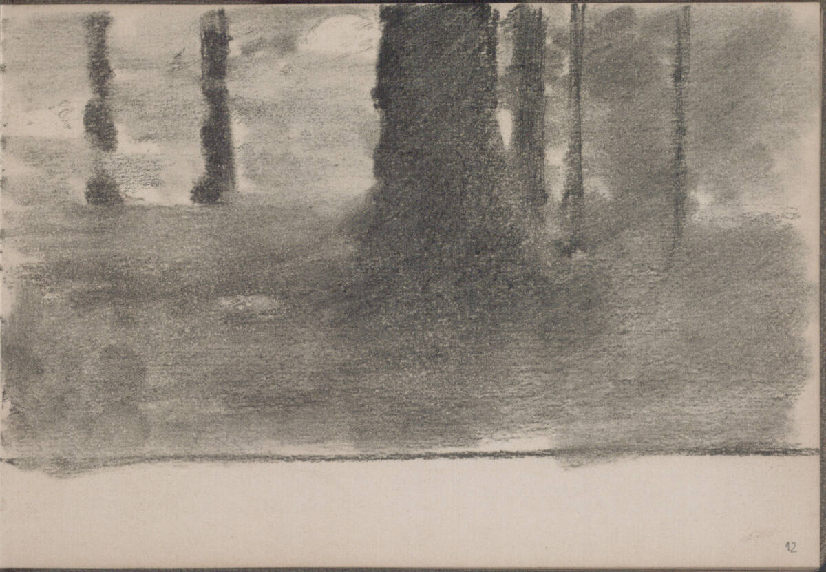 Bildentwurf eines Waldstücks, Ludwig Rösch