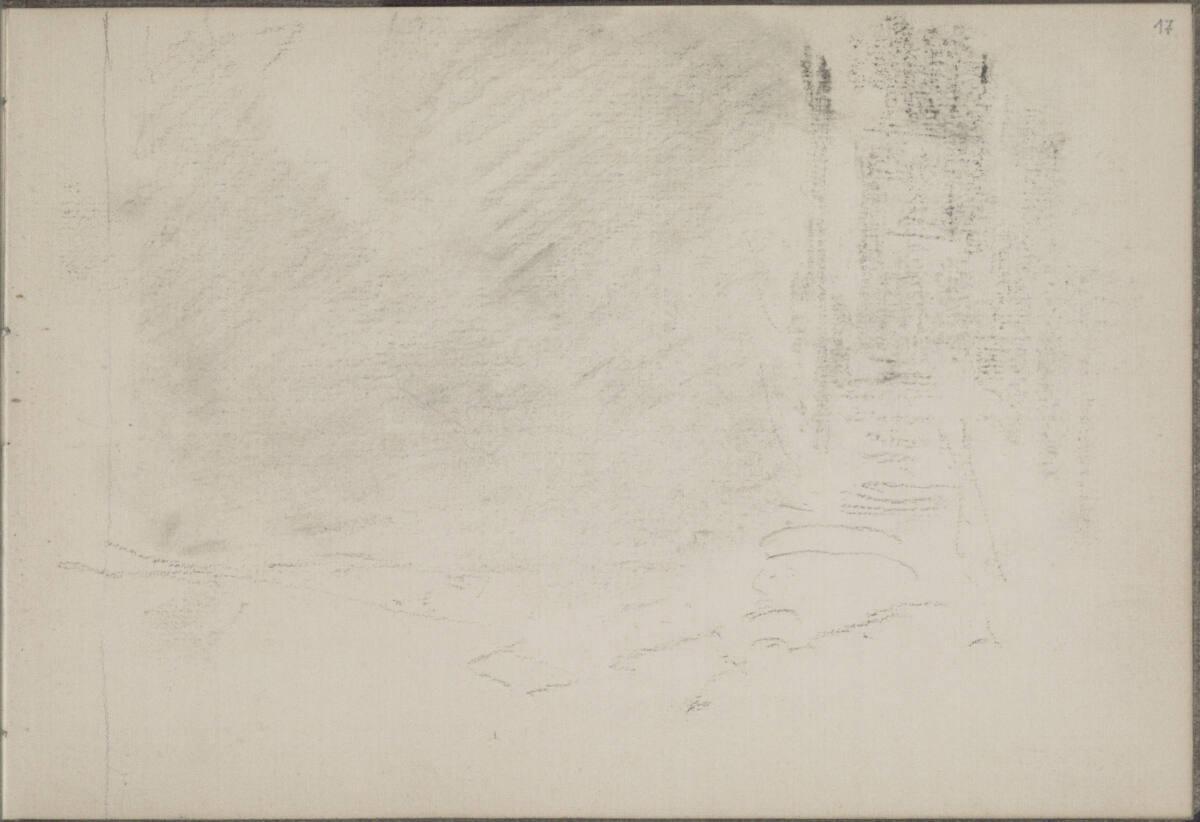 Ludwig Rösch, undeutliche Skizzen (z.T. nur der Abdruck), Inv. Nr.: 43457/17