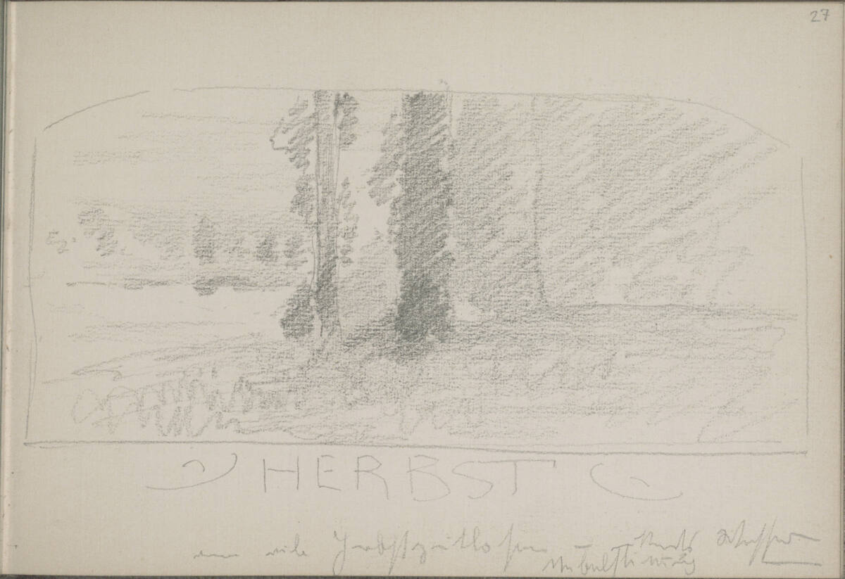 Bildentwurf zu "Herbst", Ludwig Rösch