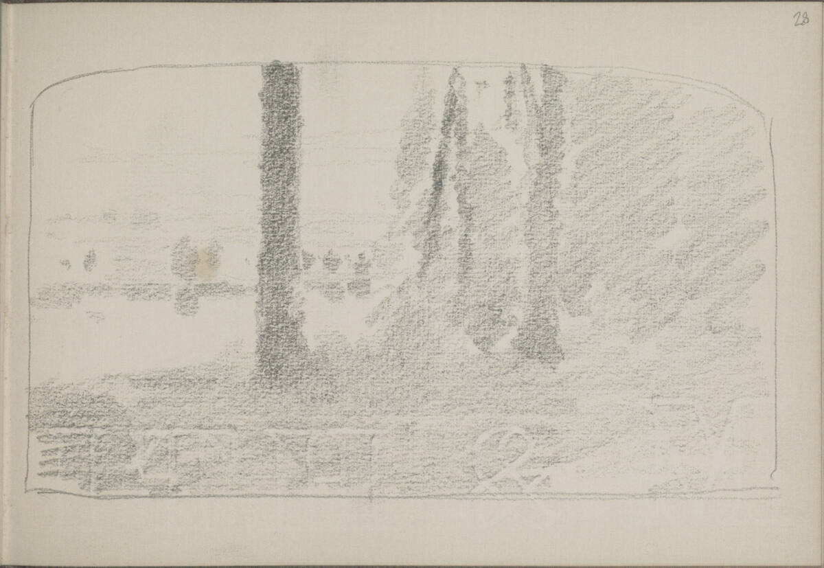 Bildentwurf einer Landschaft, Ludwig Rösch