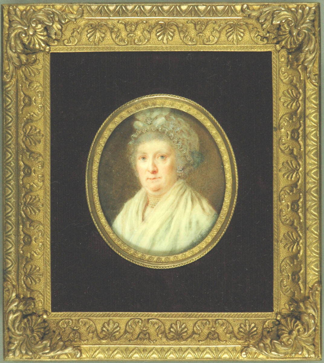 Ältere Dame in Spitzenhäubchen, Französisch